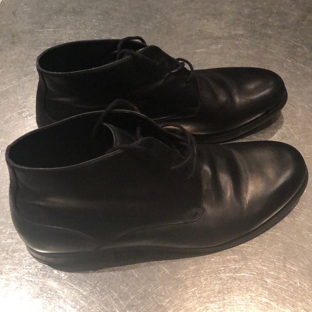 Aldo black leather chukka boots 10.5